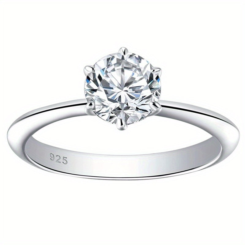 Moissanite Ring 925 Sterling Silver Engagement Wedding Ring