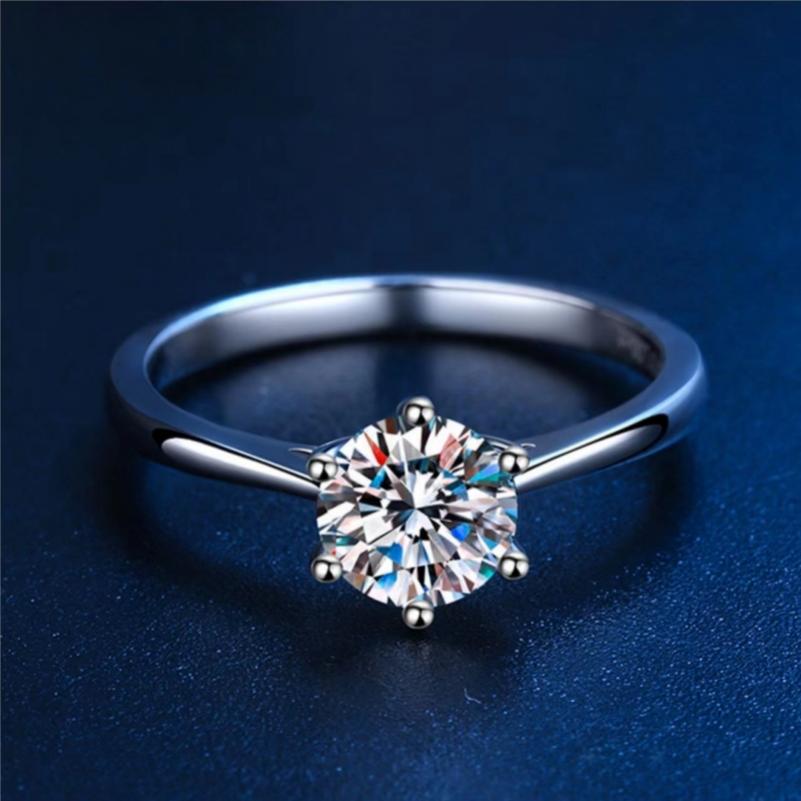 Moissanite Ring 925 Sterling Silver Engagement Wedding Ring